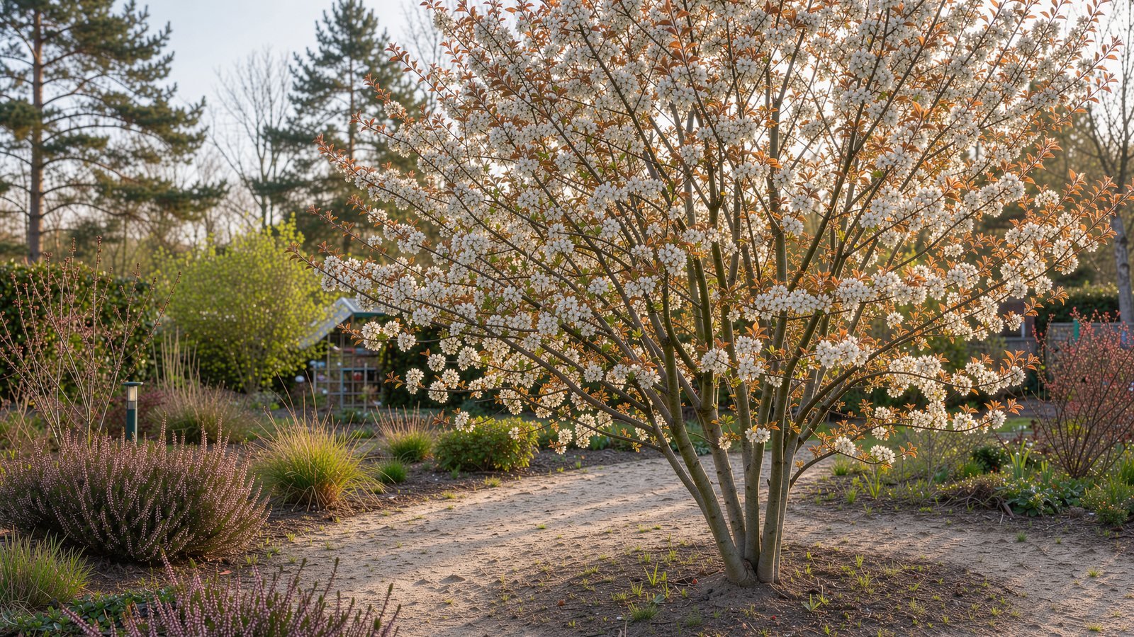 Krentenboompje in een tuin op zandgrond