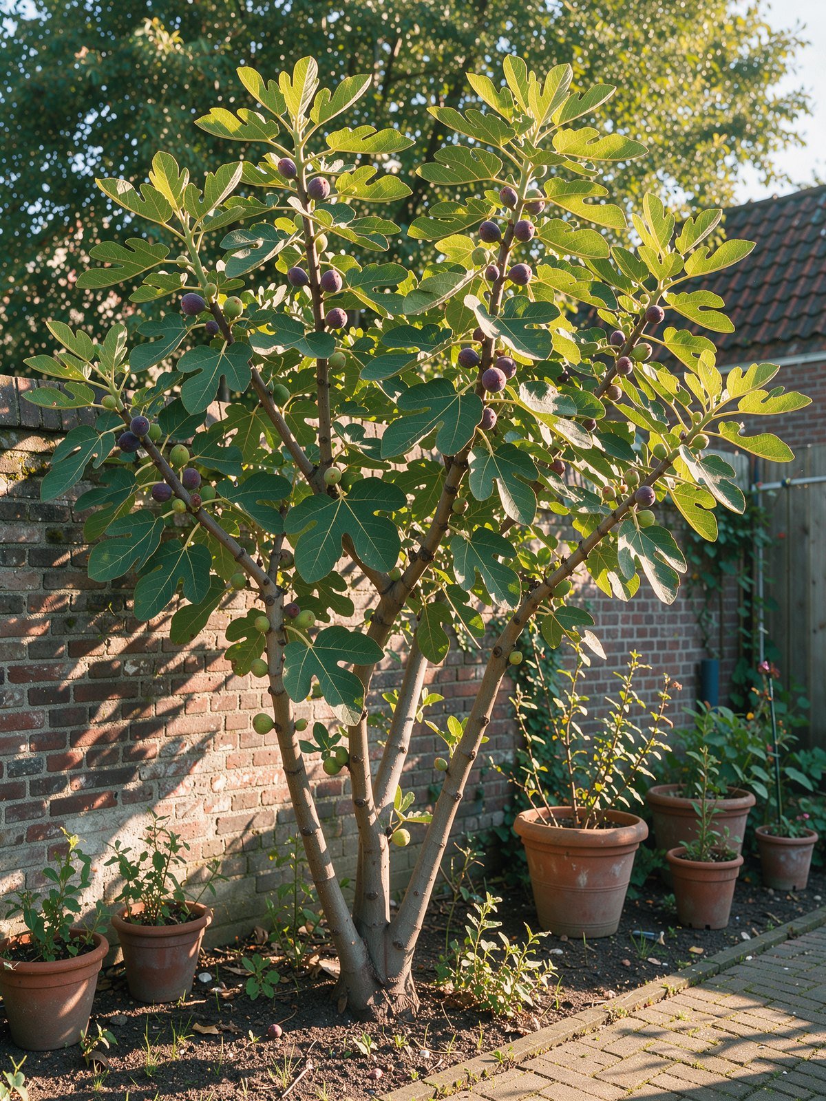 Vijg (Ficus carica) in een tuin