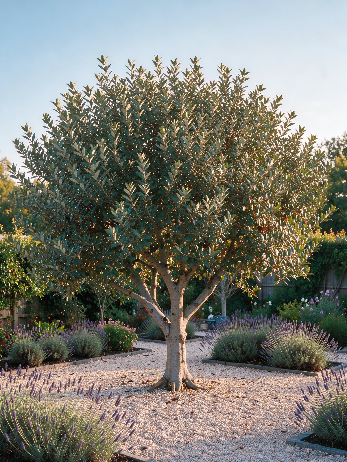 Steeneik (Quercus ilex) in een tuin