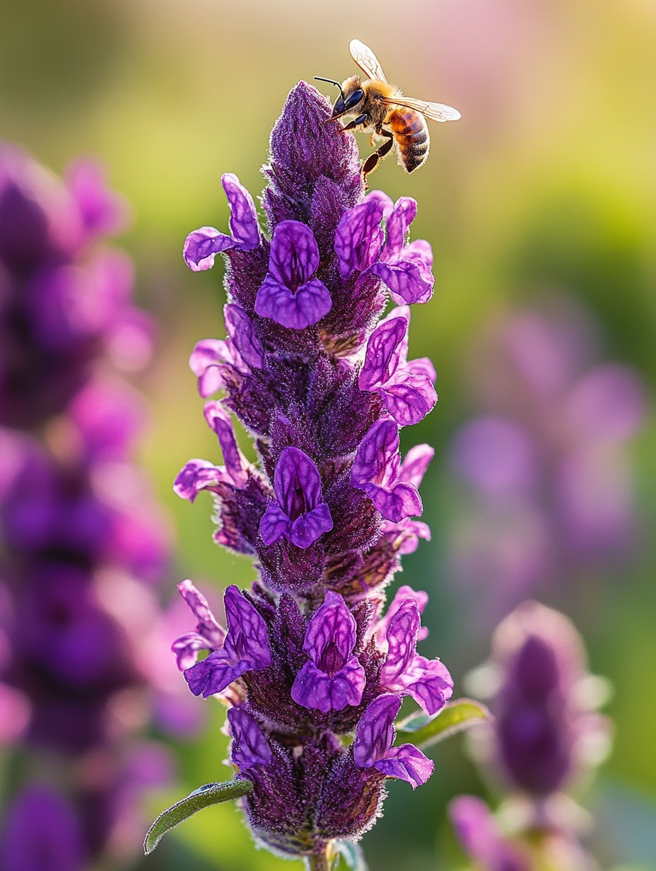 Prunella vulgaris — paarse brunel-aren in inheemse bijenweide