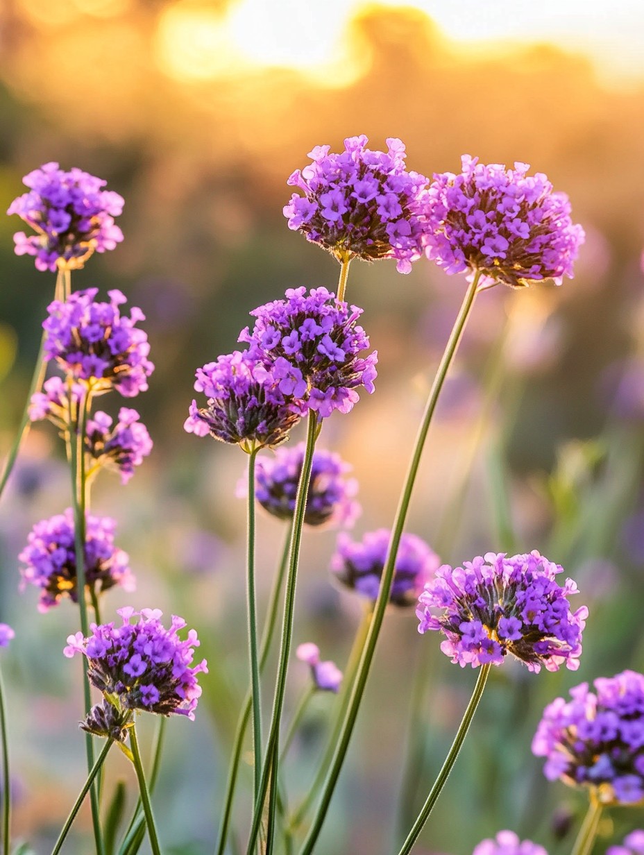 Verbena bonariensis — transparante paarse bloemschermen op 150 cm